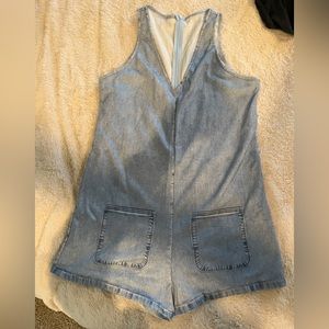 Faux jean romper